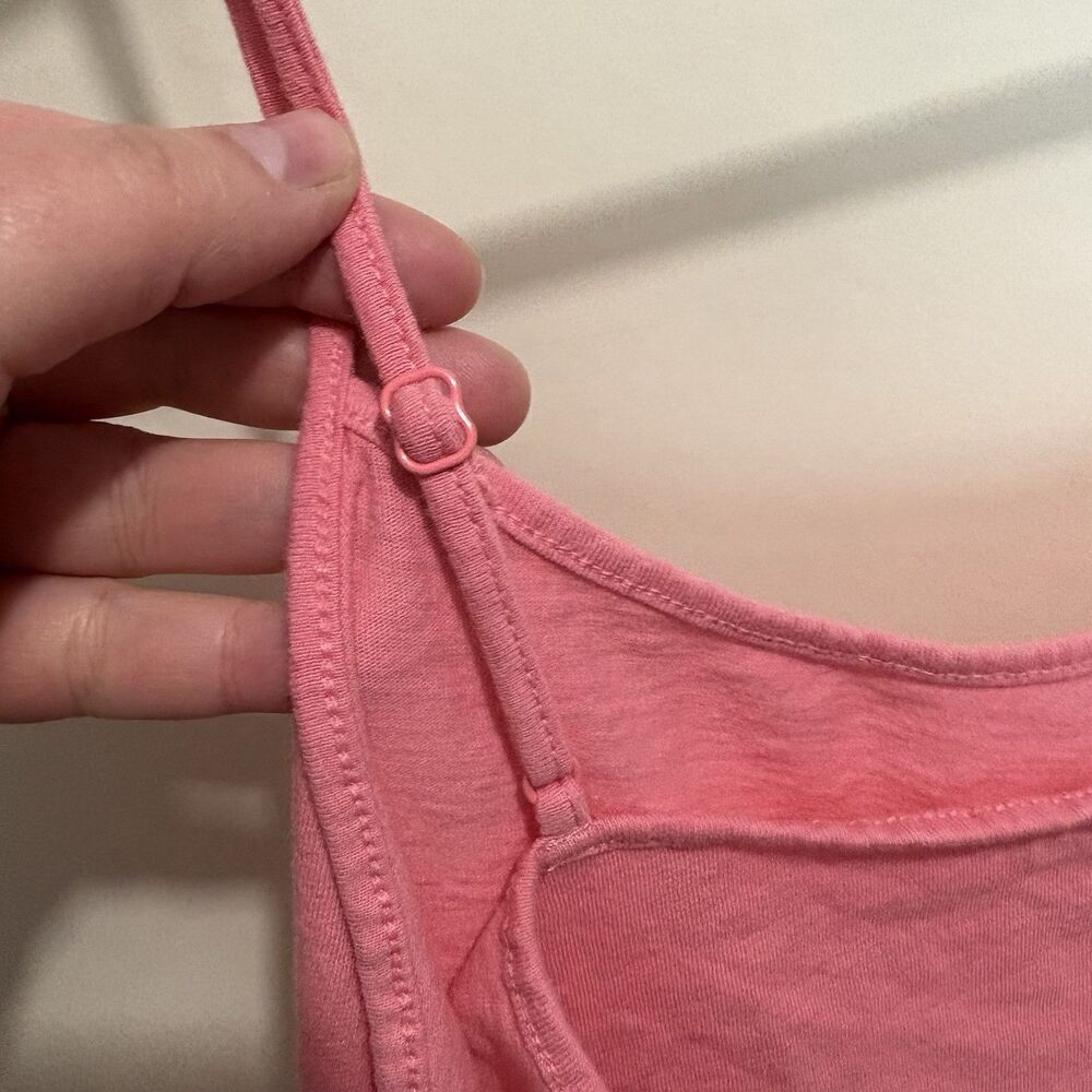 American Eagle Cropped Tank Top Size XL Pink Ruffle Hem NWT - Picture 11 of 12
